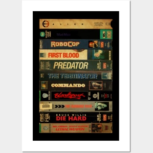 Retro 80's Action Movies - Cassette Style Posters and Art